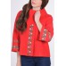 Embroidered coat "Flower Lace" red